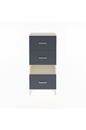 Arges Dolap Tek Raflı 3 Çekmeceli 60x30x134 Aytaşı-Antrasit