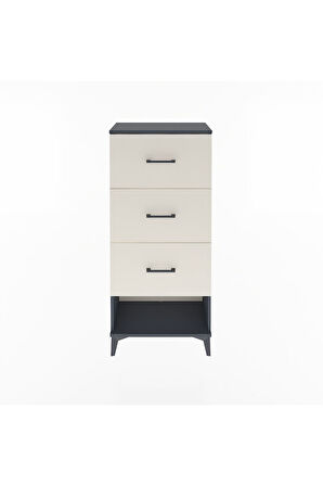 Arges Dolap 3 Çekmeceli 60x30x134 Antrasit-Aytaşı