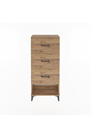 Arges Dolap 3 Çekmeceli 60x30x134 Çam-Çam