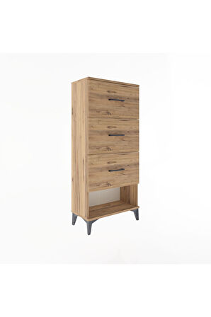 Arges Dolap 3 Çekmeceli 60x30x134 Çam-Çam