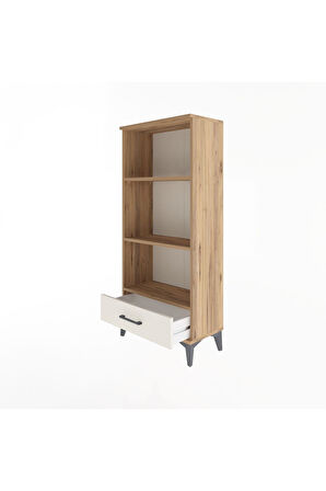 Arges Dolap 3 Raflı Tek Çekmeceli 60x30x134 Çam-Aytaşı