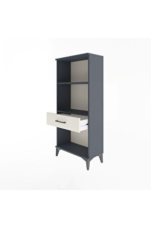 Arges Dolap 2 Raflı Tek Çekmeceli 60x30x134 Antrasit-Aytaşı