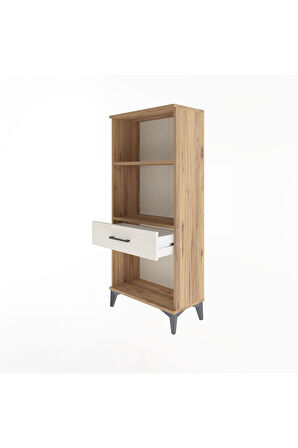 Arges Dolap 2 Raflı Tek Çekmeceli 60x30x134 Çam-Aytaşı