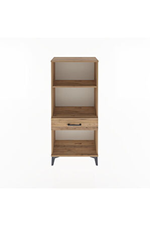 Arges Dolap 2 Raflı Tek Çekmeceli 60x30x134 Çam-Çam