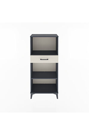 Arges Dolap 2 Raflı Tek Çekmeceli 60x30x134 Antrasit-Aytaşı