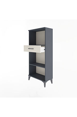 Arges Dolap 2 Raflı Tek Çekmeceli 60x30x134 Antrasit-Aytaşı