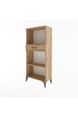 Arges Dolap 2 Raflı Tek Çekmeceli 60x30x134 Çam-Çam