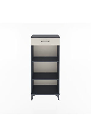 Arges Dolap 2 Raflı Tek Çekmeceli 60x30x134 Antrasit-Aytaşı