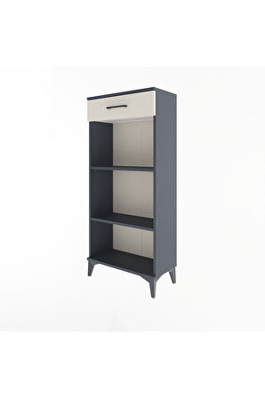 Arges Dolap 2 Raflı Tek Çekmeceli 60x30x134 Antrasit-Aytaşı