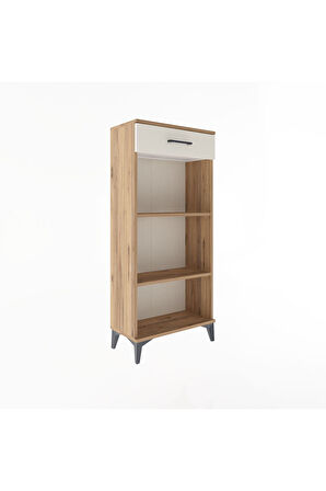 Arges Dolap 2 Raflı Tek Çekmeceli 60x30x134 Çam-Aytaşı