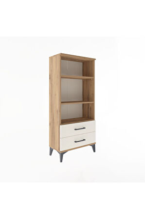 Arges Dolap 3 Raflı 2 Çekmeceli 60x30x134 Çam-Aytaşı