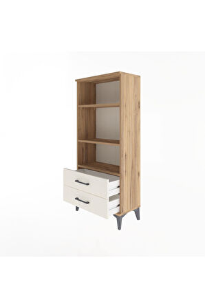 Arges Dolap 3 Raflı 2 Çekmeceli 60x30x134 Çam-Aytaşı