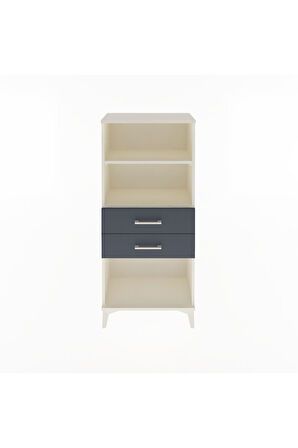 Arges Dolap 2 Raflı 2 Çekmeceli 60x30x134 Aytaşı-Antrasit