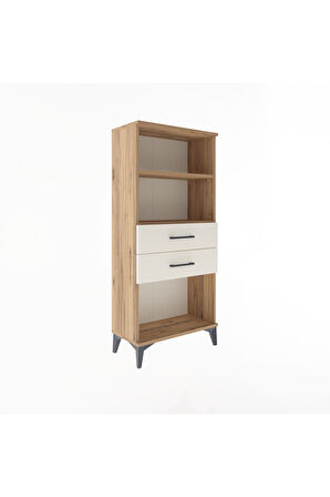 Arges Dolap 2 Raflı 2 Çekmeceli 60x30x134 Çam-Aytaşı