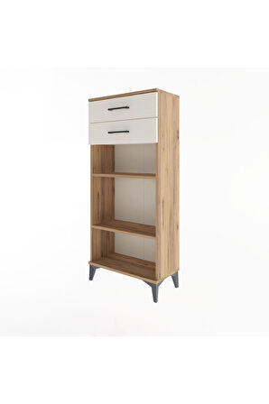 Arges Dolap 2 Raflı 2 Çekmeceli 60x30x134 Çam-Aytaşı