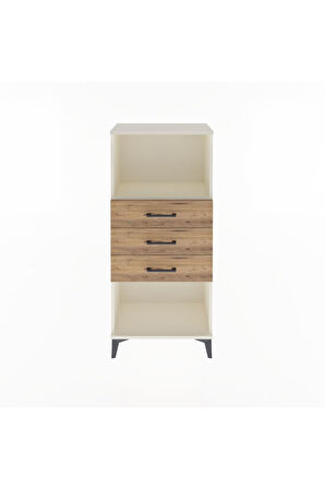 Arges Dolap Tek Raflı 3 Çekmeceli 60x30x134 Aytaşı-Çam