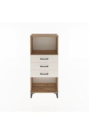 Arges Dolap Tek Raflı 3 Çekmeceli 60x30x134 Çam-Aytaşı