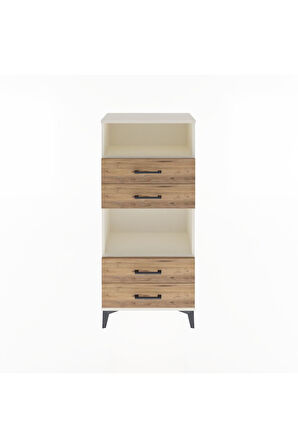 Arges Dolap 2 Raflı 4 Çekmeceli 60x30x134 Aytaşı-Çam