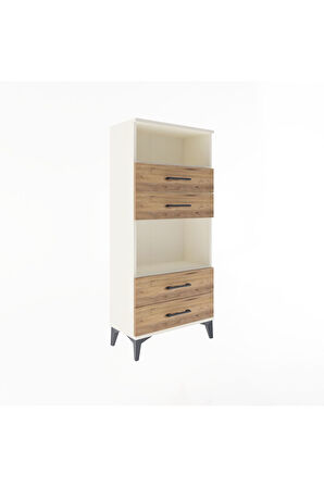 Arges Dolap 2 Raflı 4 Çekmeceli 60x30x134 Aytaşı-Çam