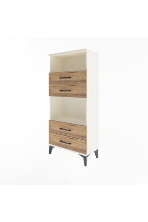 Arges Dolap 2 Raflı 4 Çekmeceli 60x30x134 Aytaşı-Çam