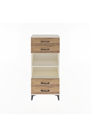 Arges Dolap 2 Raflı 4 Çekmeceli 60x30x134 Aytaşı-Çam