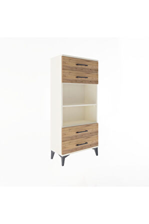 Arges Dolap 2 Raflı 4 Çekmeceli 60x30x134 Aytaşı-Çam