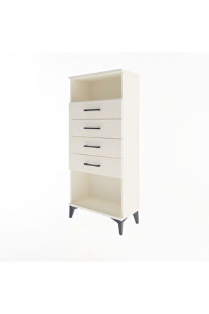 Arges Dolap Tek Raflı 4 Çekmeceli 60x30x134 Aytaşı-Aytaşı