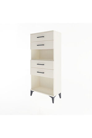 Arges Dolap Tek Raflı 4 Çekmeceli 60x30x134 Aytaşı-Aytaşı