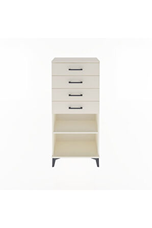 Arges Dolap Tek Raflı 4 Çekmeceli 60x30x134 Aytaşı-Aytaşı