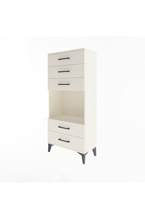 Arges Dolap Tek Raflı 5 Çekmeceli 60x30x134 Aytaşı-Aytaşı