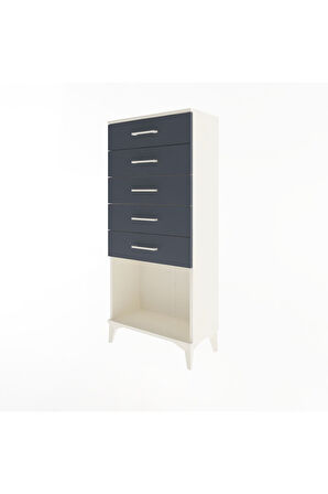 Arges Dolap 5 Çekmeceli 60x30x134 Aytaşı-Antrasit
