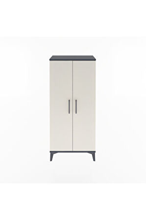 Arges Dolap 2 Raflı 2 Kapaklı 60x30x134 Antrasit-Aytaşı