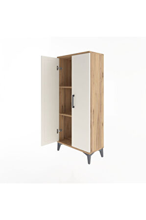 Arges Dolap 2 Raflı 2 Kapaklı 60x30x134 Çam-Aytaşı