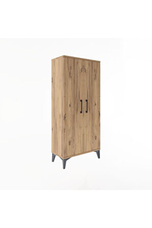 Arges Dolap 2 Raflı 2 Kapaklı 60x30x134 Çam-Çam