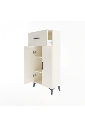 Arges Dolap 2 Raflı Tek Çekmeceli 2 Kapaklı 60x30x134 Aytaşı-Aytaşı