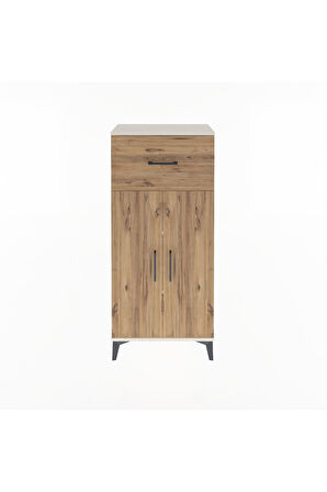 Arges Dolap 2 Raflı Tek Çekmeceli 2 Kapaklı 60x30x134 Aytaşı-Çam