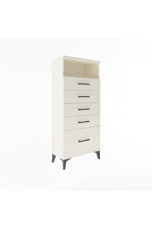 Arges Dolap Tek Raflı 5 Çekmeceli 60x30x134 Aytaşı-Aytaşı