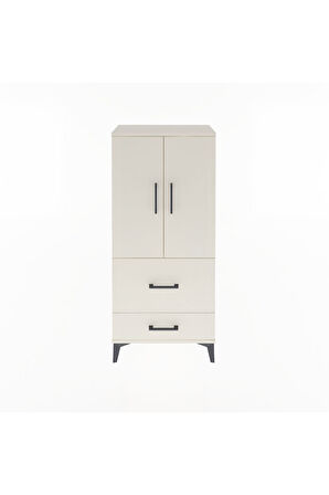 Arges Dolap Tek Raflı 2 Çekmeceli 2 Kapaklı 60x30x134 Aytaşı-Aytaşı