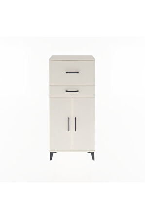 Arges Dolap Tek Raflı 2 Çekmeceli 2 Kapaklı 60x30x134 Aytaşı-Aytaşı