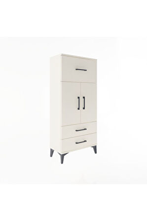 Arges Dolap 2 Raflı 3 Çekmeceli 2 Kapaklı 60x30x134 Aytaşı-Aytaşı