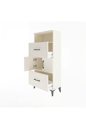 Arges Dolap 2 Raflı 2 Çekmeceli 2 Kapaklı 60x30x134 Aytaşı-Aytaşı