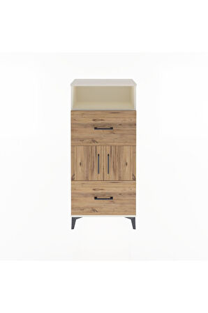 Arges Dolap 2 Raflı 2 Çekmeceli 2 Kapaklı 60x30x134 Aytaşı-Çam