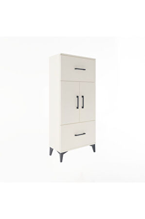 Arges Dolap 2 Raflı 2 Çekmeceli 2 Kapaklı 60x30x134 Aytaşı-Aytaşı