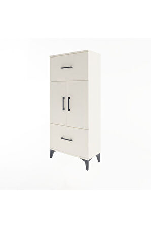 Arges Dolap 2 Raflı 2 Çekmeceli 2 Kapaklı 60x30x134 Aytaşı-Aytaşı