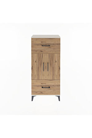 Arges Dolap 2 Raflı 2 Çekmeceli 2 Kapaklı 60x30x134 Aytaşı-Çam