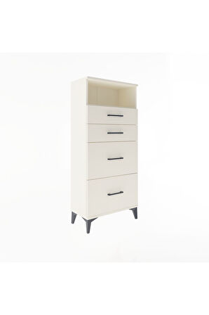 Arges Dolap Tek Raflı 4 Çekmeceli 60x30x134 Aytaşı-Aytaşı