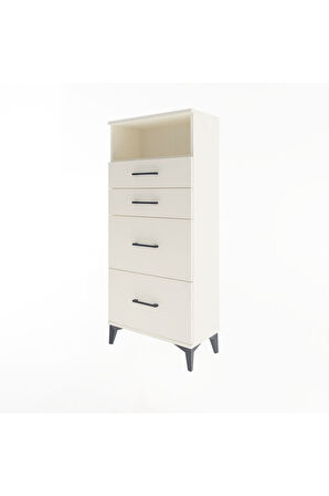 Arges Dolap Tek Raflı 4 Çekmeceli 60x30x134 Aytaşı-Aytaşı