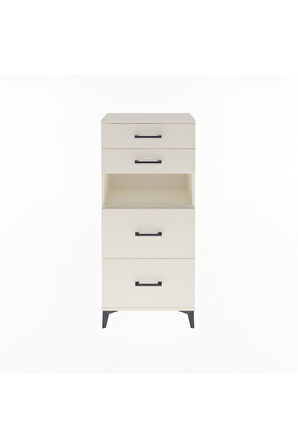 Arges Dolap Tek Raflı 4 Çekmeceli 60x30x134 Aytaşı-Aytaşı