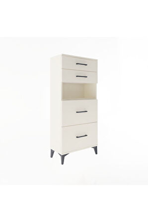 Arges Dolap Tek Raflı 4 Çekmeceli 60x30x134 Aytaşı-Aytaşı