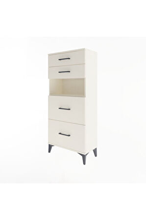 Arges Dolap Tek Raflı 4 Çekmeceli 60x30x134 Aytaşı-Aytaşı